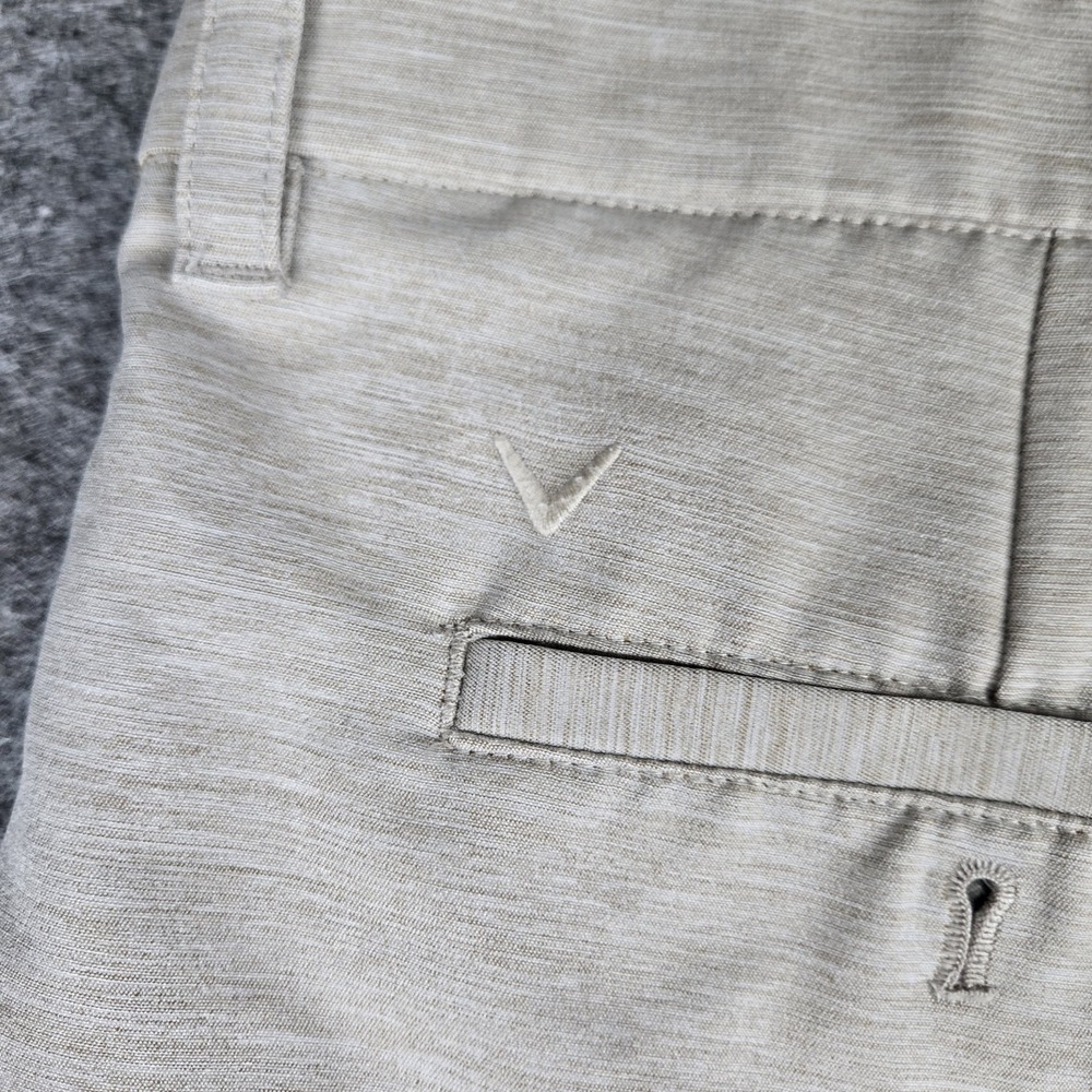 Callaway Cream Classic Golf‎ Lightweight Short Elastic Waistband Size 38 Golf - Picture 4 of 8